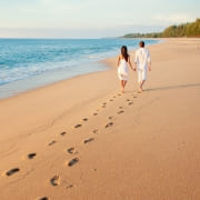 couple walking on the beach